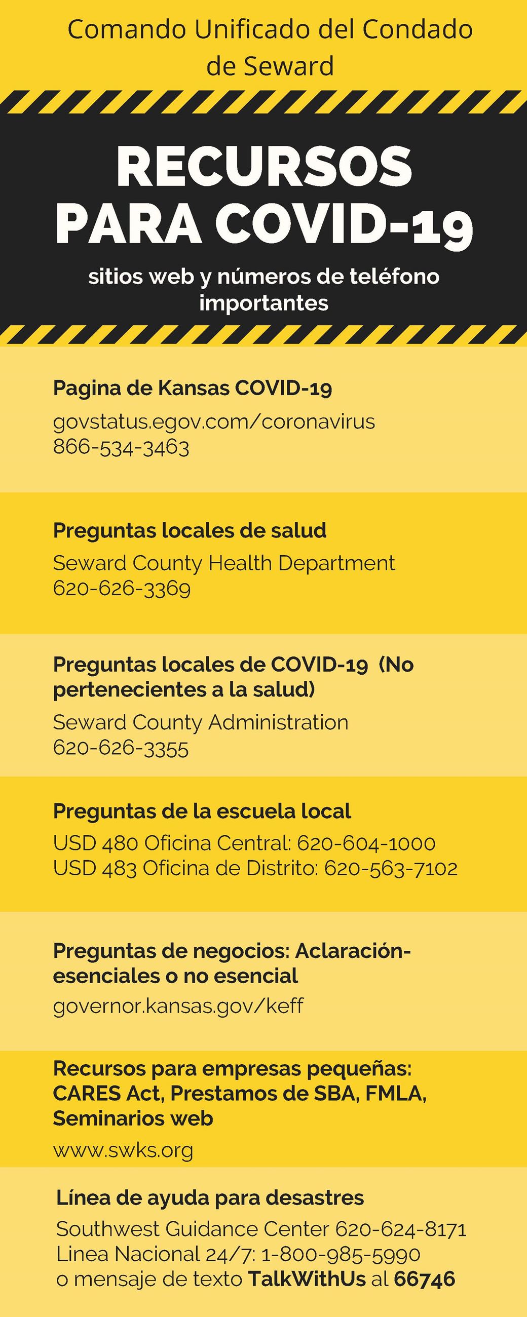 Local COVID-19 Resources - Spanish