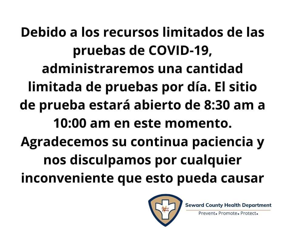 Covid testing Spanish UPDATED