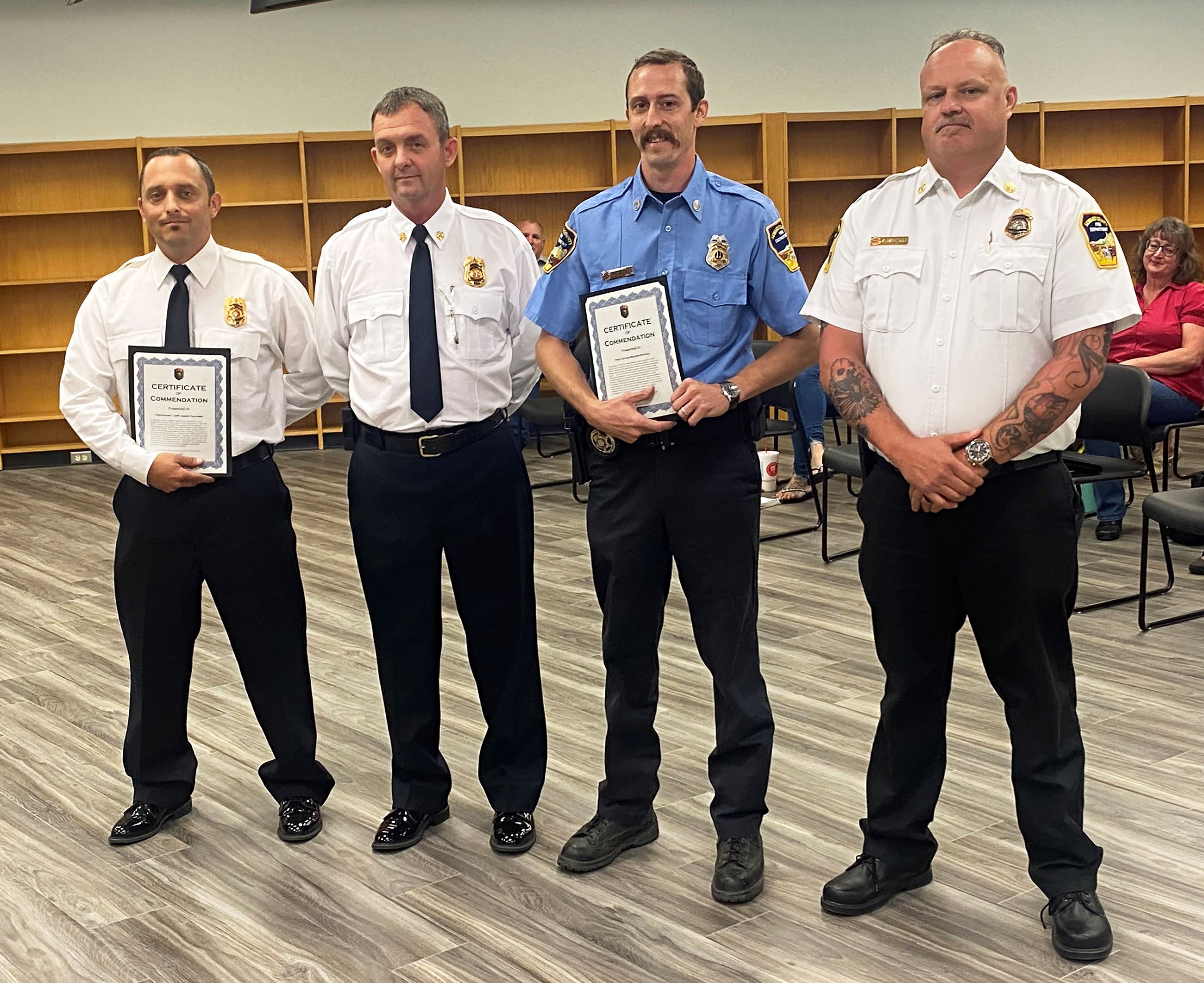 First Responder Recognition - J. Navarro, K. Kirk, B. Steckel, A. Barkley