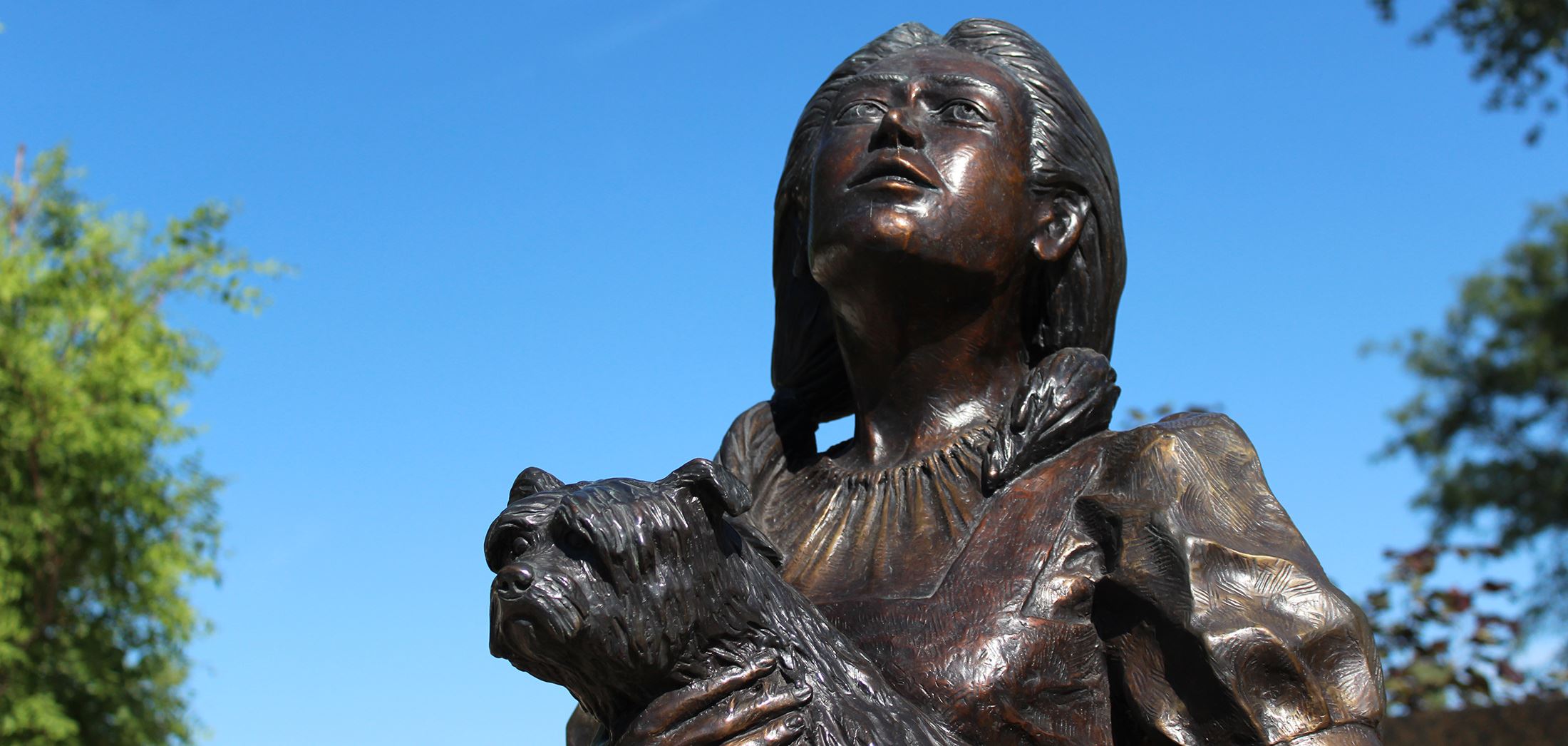 A Dorothy Statue at Dorothy's House and Land of Oz